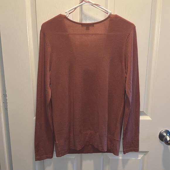 Merino wool pink long sleeve sweater, NWOT - Picture 2 of 5